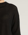 Positano Pointelle Mock Neck Sweater - Black | Plus Size & Straight Size Women's Fashion | Universal Standard