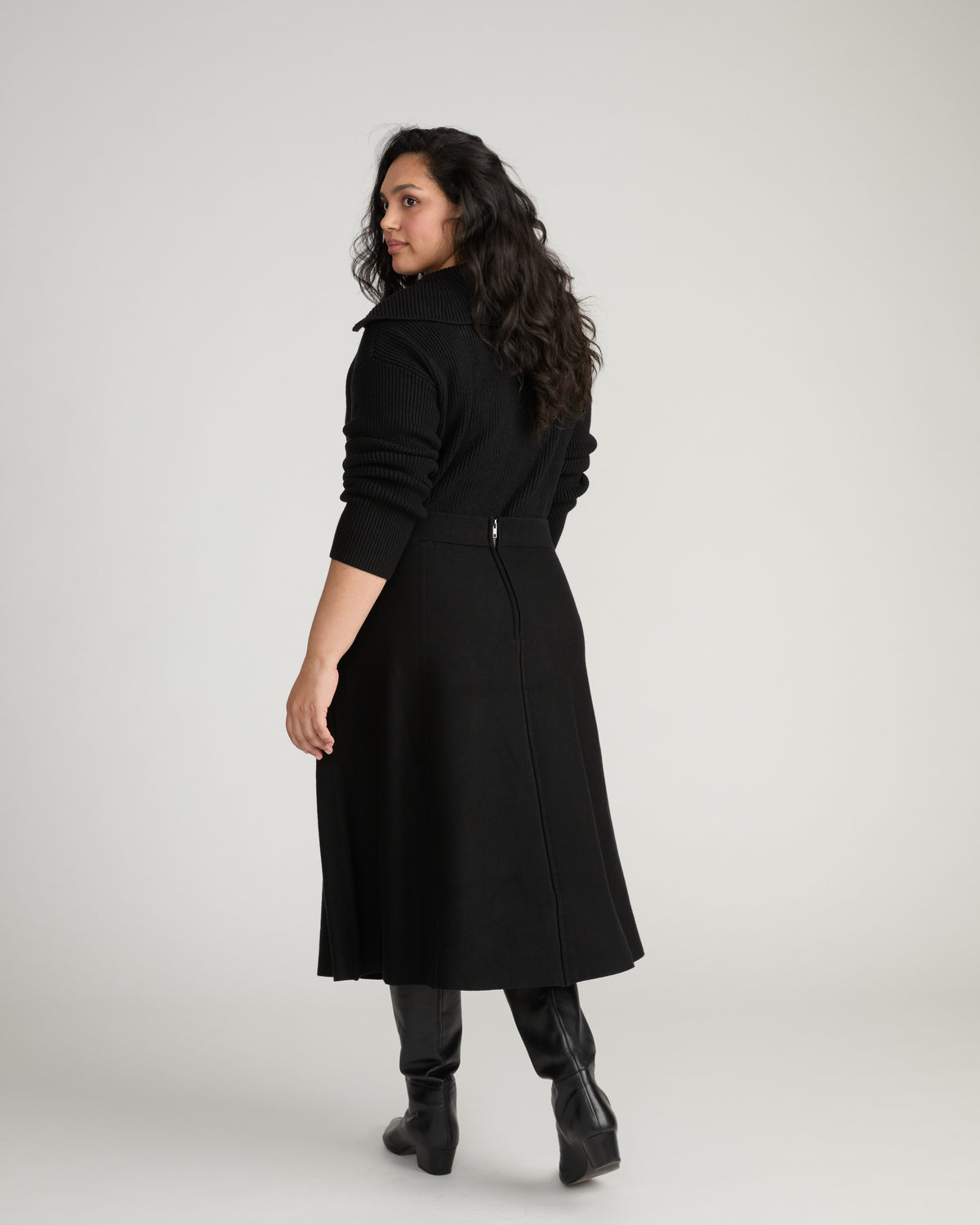Leonora Sweater Skirt - Black