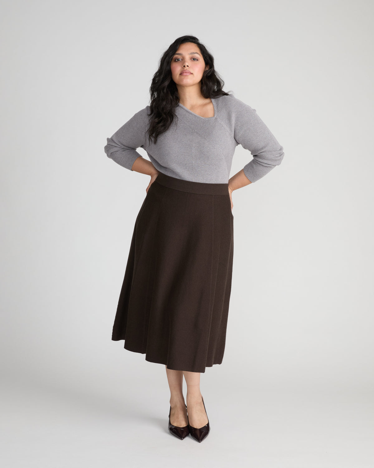 Leonora Sweater Skirt - Espresso