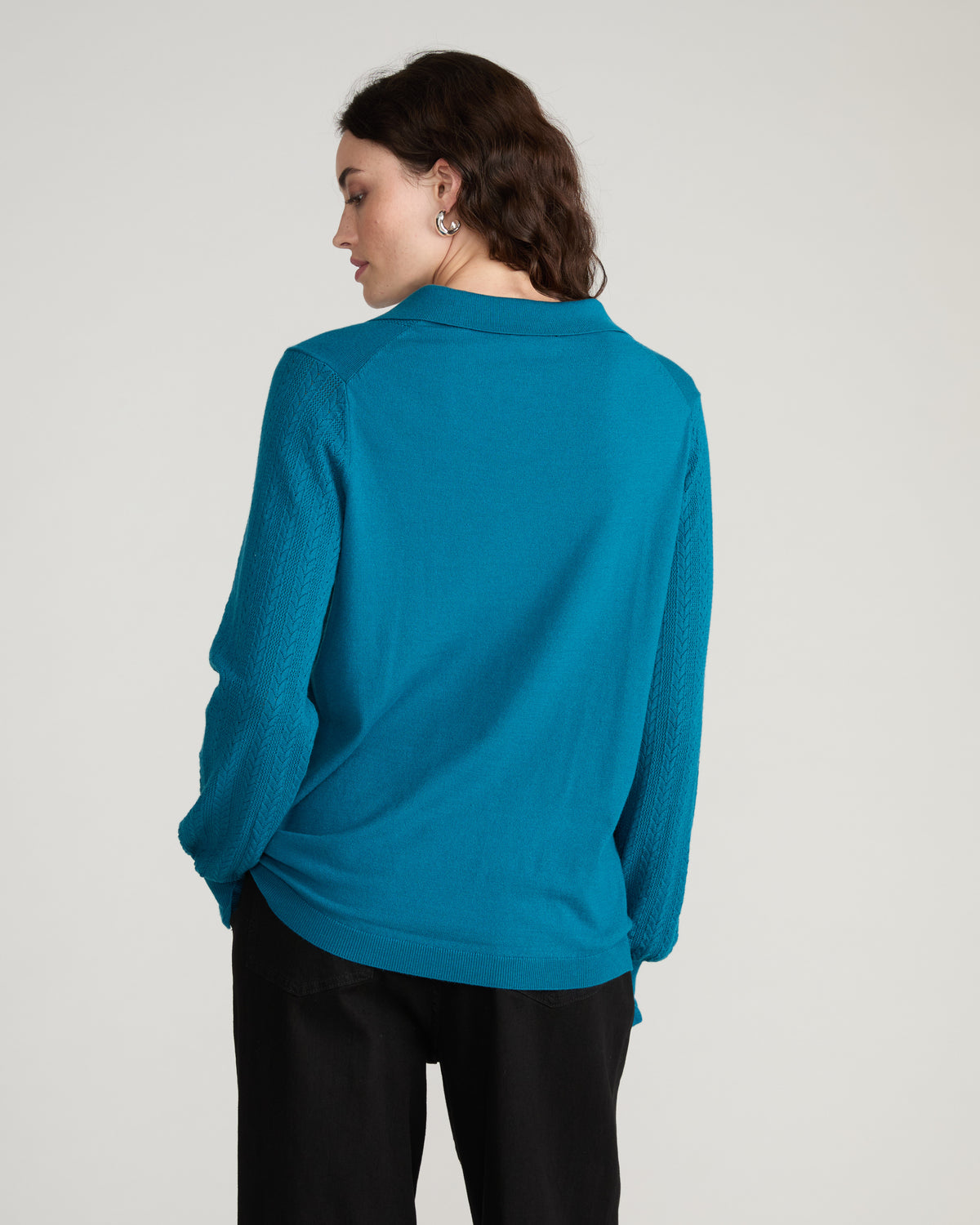 Savvy Fine Knit Lady Polo - Caspian Sea