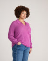 Savvy Fine Knit Lady Polo - Purple Vision