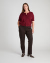 Soft Spun Short Sleeve Cardigan - Deep Red | Plus Size & Straight Size Women's Fashion | Universal Standard