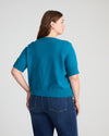 Soft Spun Short Sleeve Cardigan - Deep Teal | Plus Size & Straight Size Women's Fashion | Universal Standard