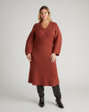 Better-Than-Wool Faux Wrap Dress - Cognac | Plus Size & Straight Size Women's Fashion | Universal Standard