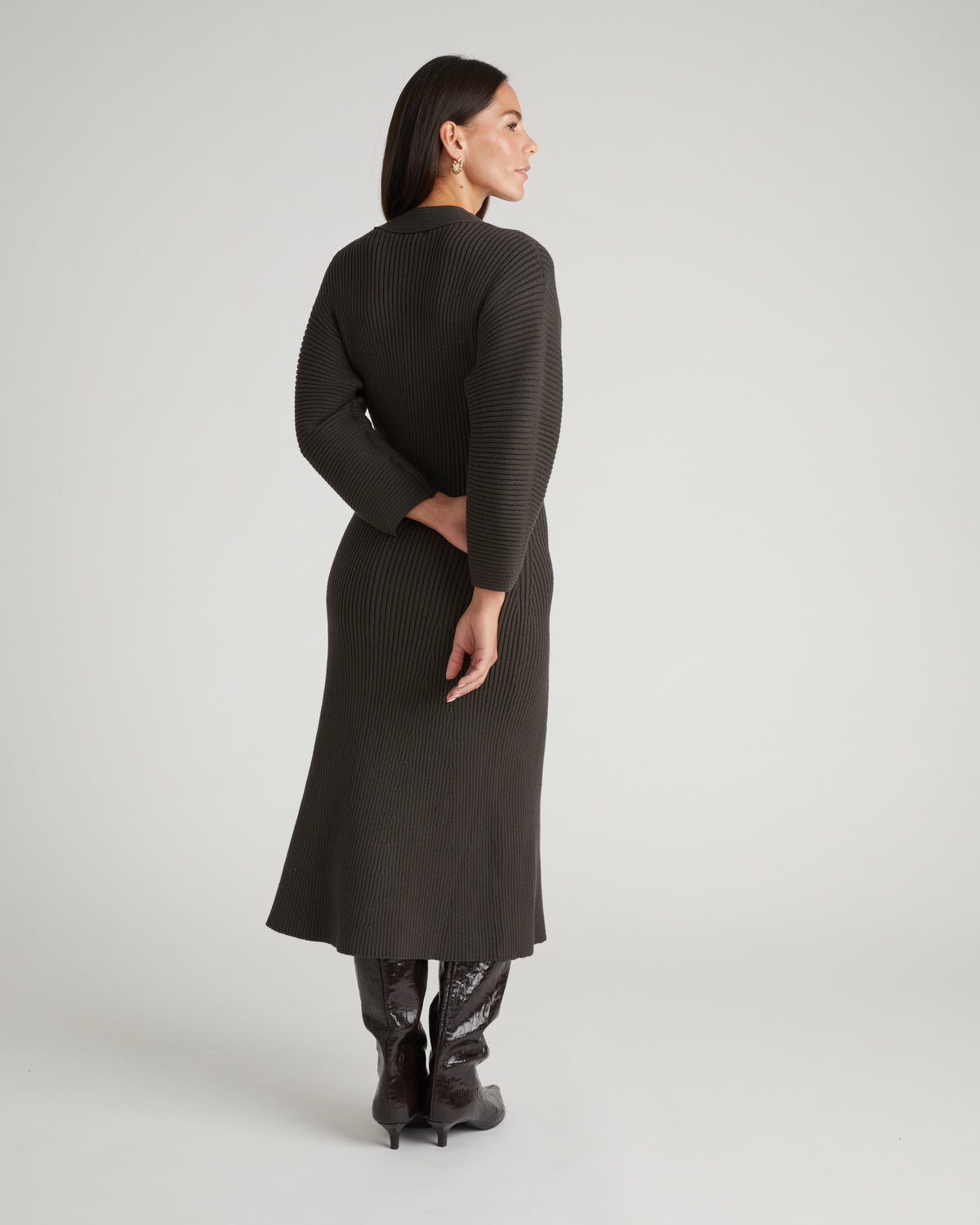 Better-Than-Wool Faux Wrap Dress - Graphite | Plus Size & Straight Size Women's Fashion | Universal Standard