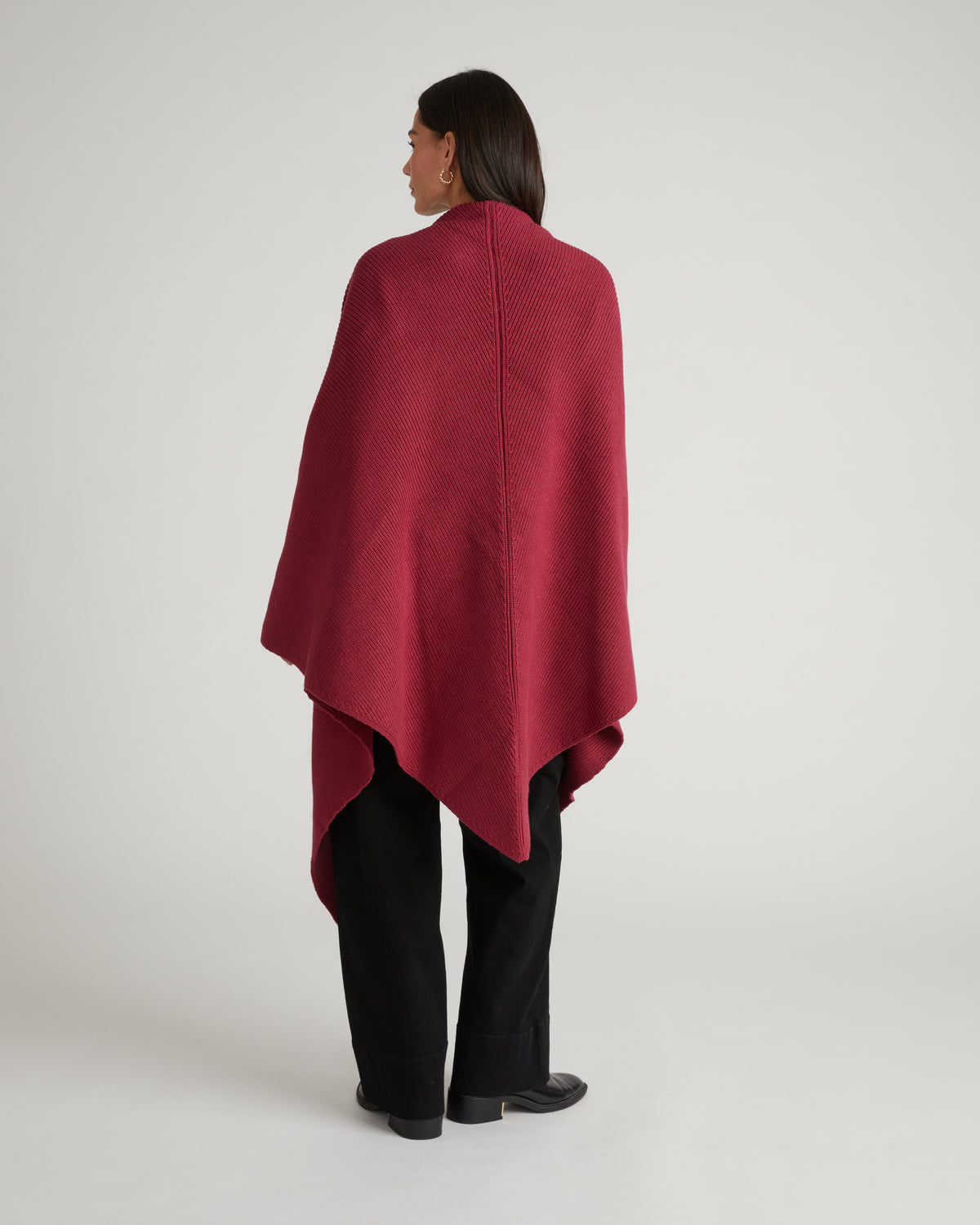 Better-Than-Wool Knitted Wrap - Red Plum | Plus Size & Straight Size Women's Fashion | Universal Standard