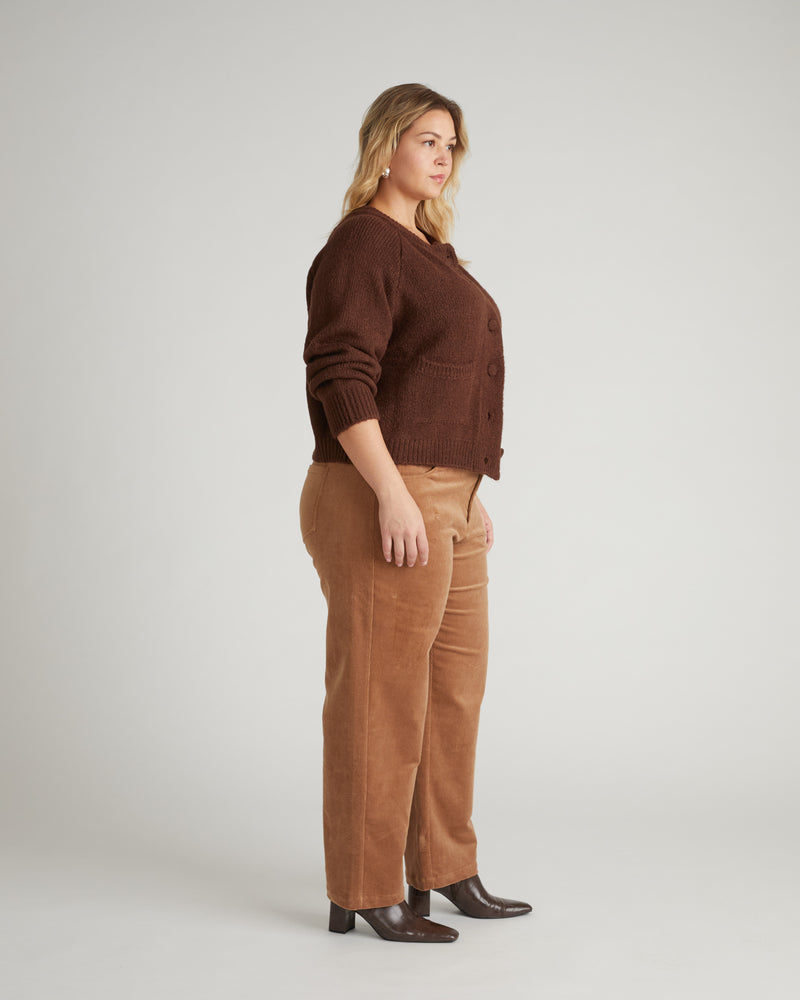 Beverly Brushed Wool Blend Cardigan - Coffee | Plus Size & Straight Size Women's Fashion | Universal Standard