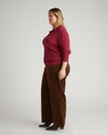 Savvy Fine Ribbed Polo Sweater - Red Plum | Plus Size & Straight Size Women's Fashion | Universal Standard