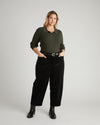 Savvy Fine Ribbed Polo Sweater - Deep Hiking Green | Plus Size & Straight Size Women's Fashion | Universal Standard