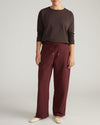 Woman wearing Lauren Classic Sweatshirt - Deep Brown from Universal Standard