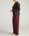 Woman wearing Lauren Classic Sweatshirt - Deep Brown from Universal Standard