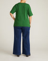 Maia Stovepipe Sleeve Tee - Green Park | Plus Size & Straight Size Women's Fashion | Universal Standard