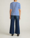 Maia Stovepipe Sleeve Tee - Hammersmith Blue/White Stripe | Plus Size & Straight Size Women's Fashion | Universal Standard