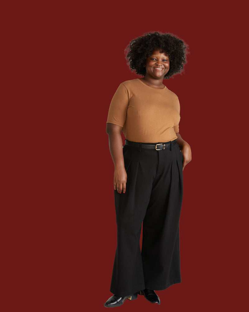 Maia Stovepipe Sleeve Tee - Classic Camel