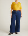 Maia Stovepipe Sleeve V Neck Tee - Yellow Ochre | Plus Size & Straight Size Women's Fashion | Universal Standard