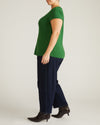Ashley Cap Sleeve Tee - Green Park | Plus Size & Straight Size Women's Fashion | Universal Standard