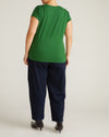 Ashley Cap Sleeve Tee - Green Park | Plus Size & Straight Size Women's Fashion | Universal Standard