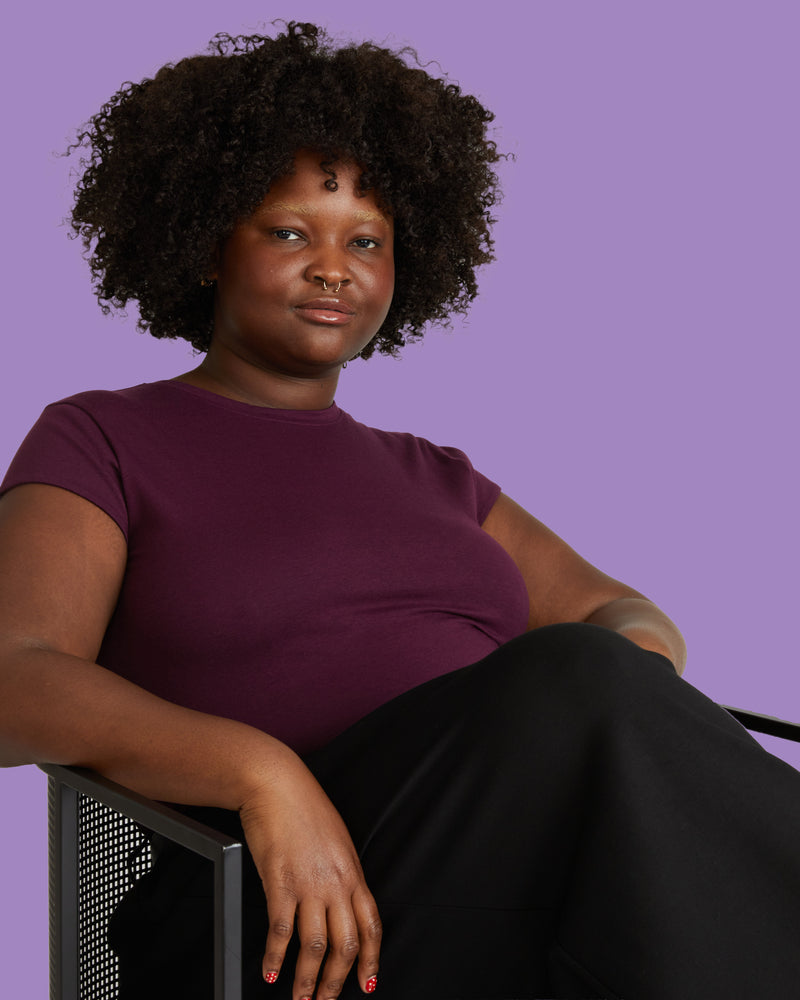 Ashley Cap Sleeve Tee - Gamay