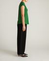 Ashley V Neck Cap Sleeve Tee - Green Park | Plus Size & Straight Size Women's Fashion | Universal Standard