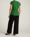 Ashley V Neck Cap Sleeve Tee - Green Park | Plus Size & Straight Size Women's Fashion | Universal Standard
