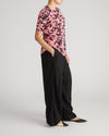 Lily Liquid Jersey Crew Neck Stovepipe Tee - Pink Sgraffito Print | Plus Size & Straight Size Women's Fashion | Universal Standard