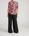 Lily Liquid Jersey Crew Neck Stovepipe Tee - Pink Sgraffito Print | Plus Size & Straight Size Women's Fashion | Universal Standard