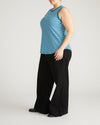 Cai High Neck Tank - Ink Blue/White Stripe | Plus Size & Straight Size Women's Fashion | Universal Standard