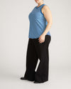 Cai High Neck Tank - Ink Blue/White Stripe | Plus Size & Straight Size Women's Fashion | Universal Standard