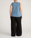 Cai High Neck Tank - Ink Blue/White Stripe | Plus Size & Straight Size Women's Fashion | Universal Standard