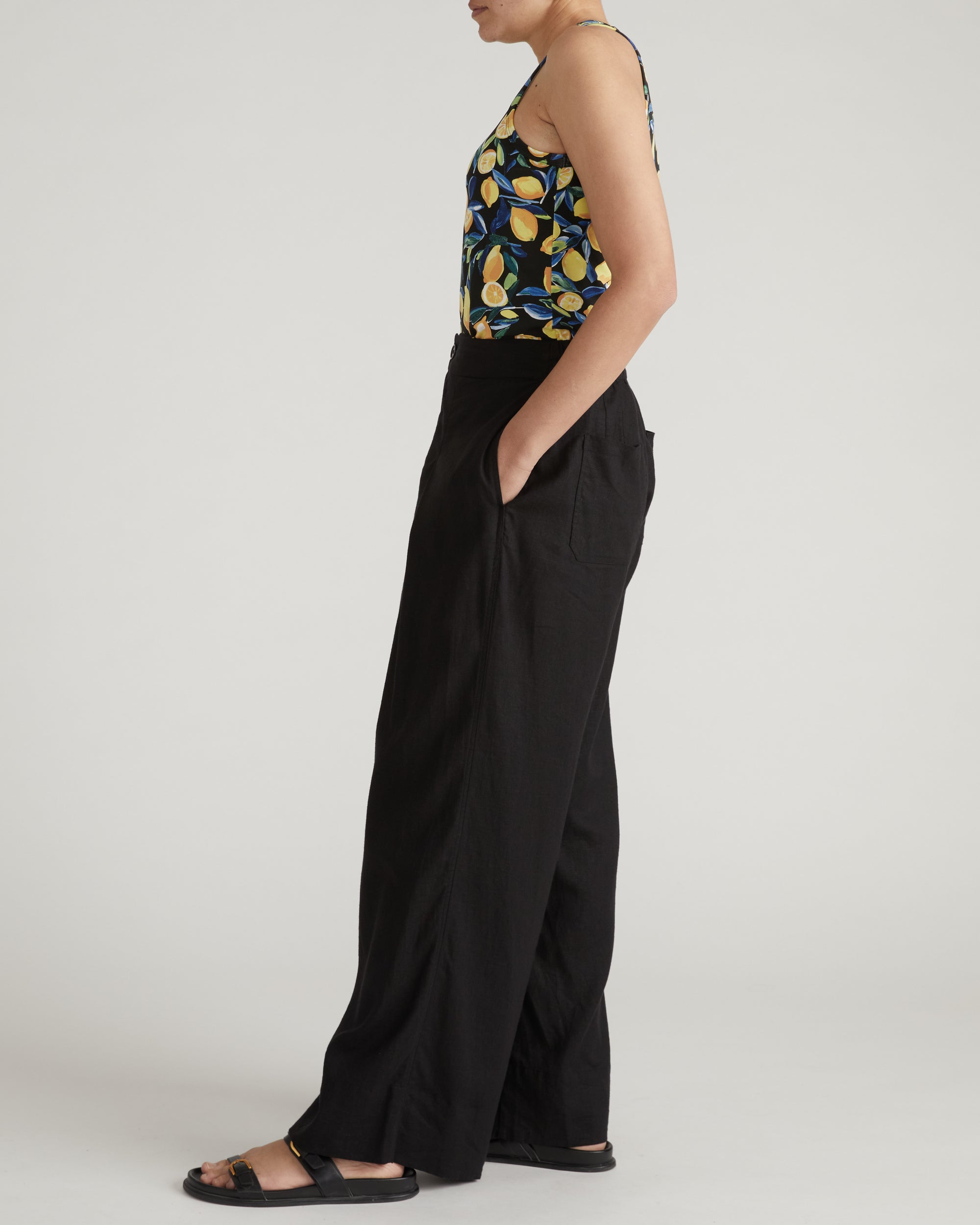 Cai High Neck Tank - Black Limoncello Print | Plus Size & Straight Size Women's Fashion | Universal Standard