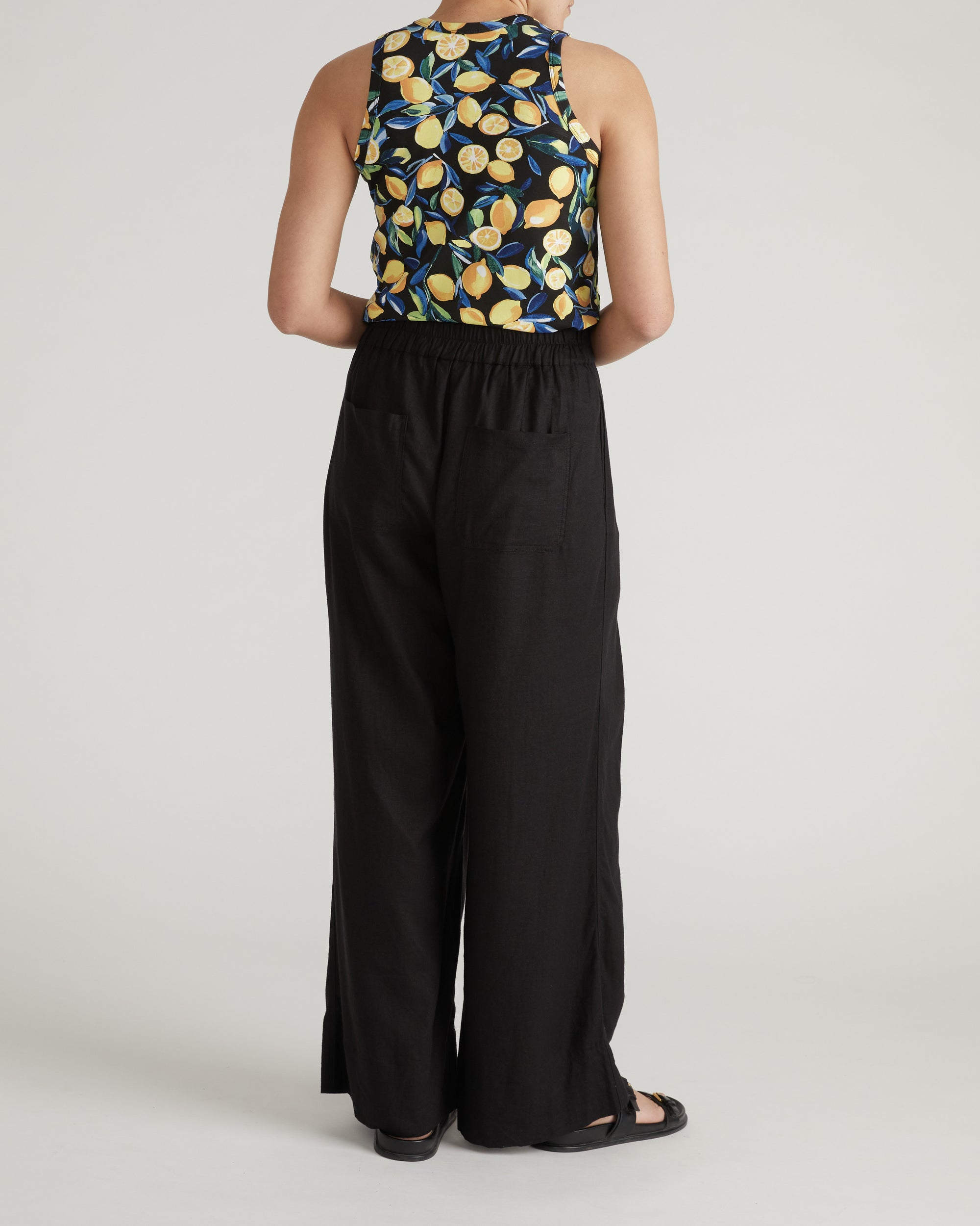 Cai High Neck Tank - Black Limoncello Print | Plus Size & Straight Size Women's Fashion | Universal Standard