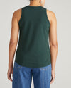 Woman wearing Cai High Neck Tank - Forest Green from Universal Standard