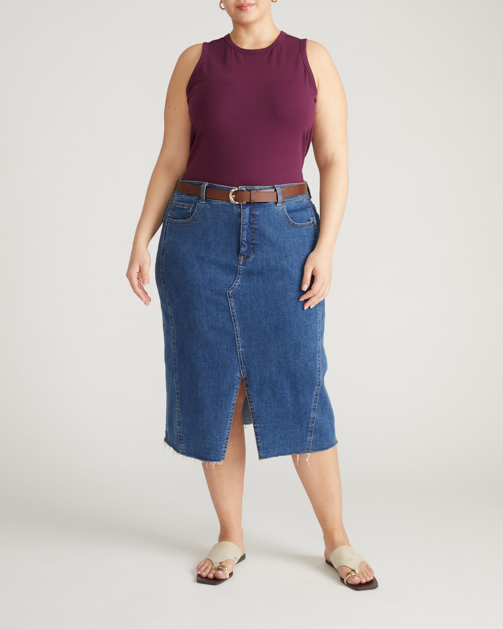 Cai High Neck Tank - Gamay | Plus Size & Straight Size Women's Fashion | Universal Standard