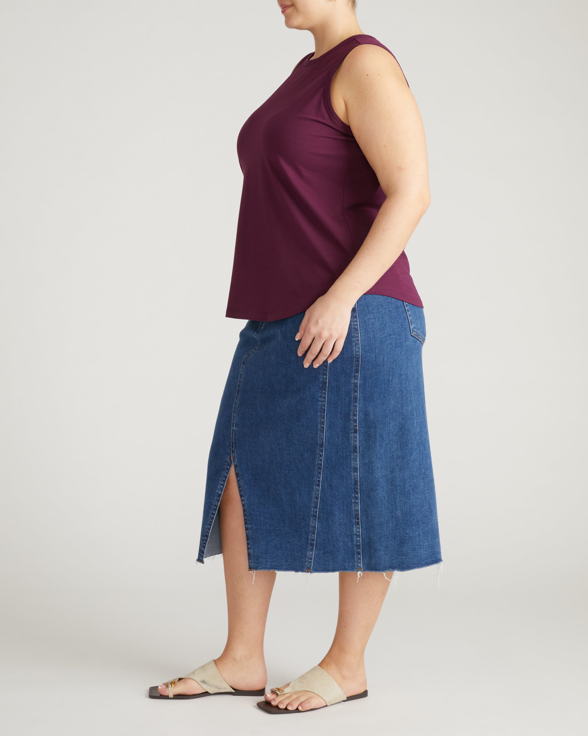 Cai High Neck Tank - Gamay | Plus Size & Straight Size Women's Fashion | Universal Standard