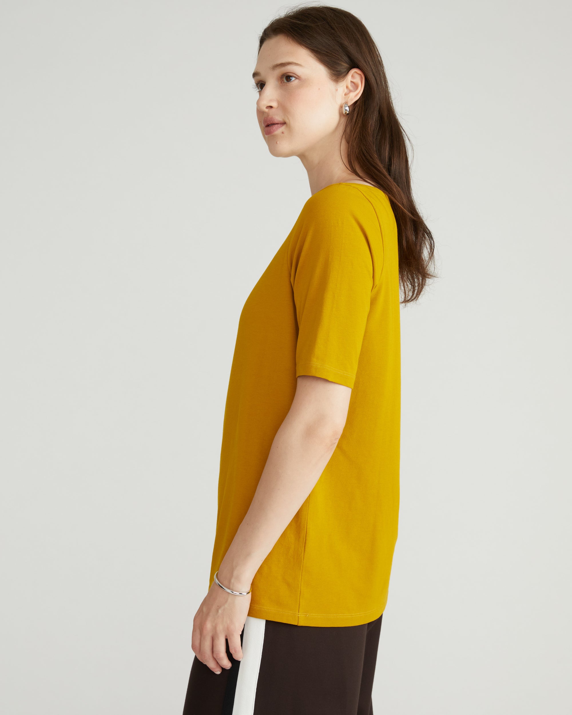 Bella Boatneck Tee - Mustard