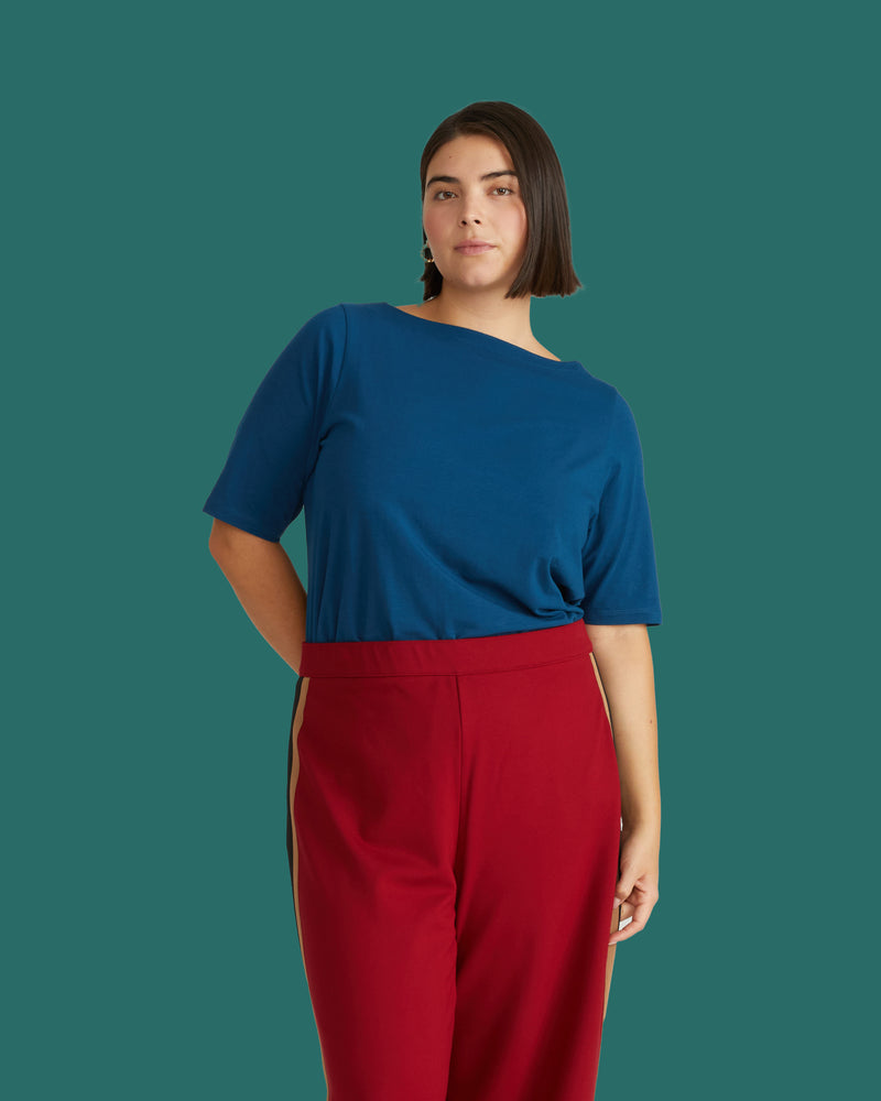 Bella Boatneck Tee - Deep Teal