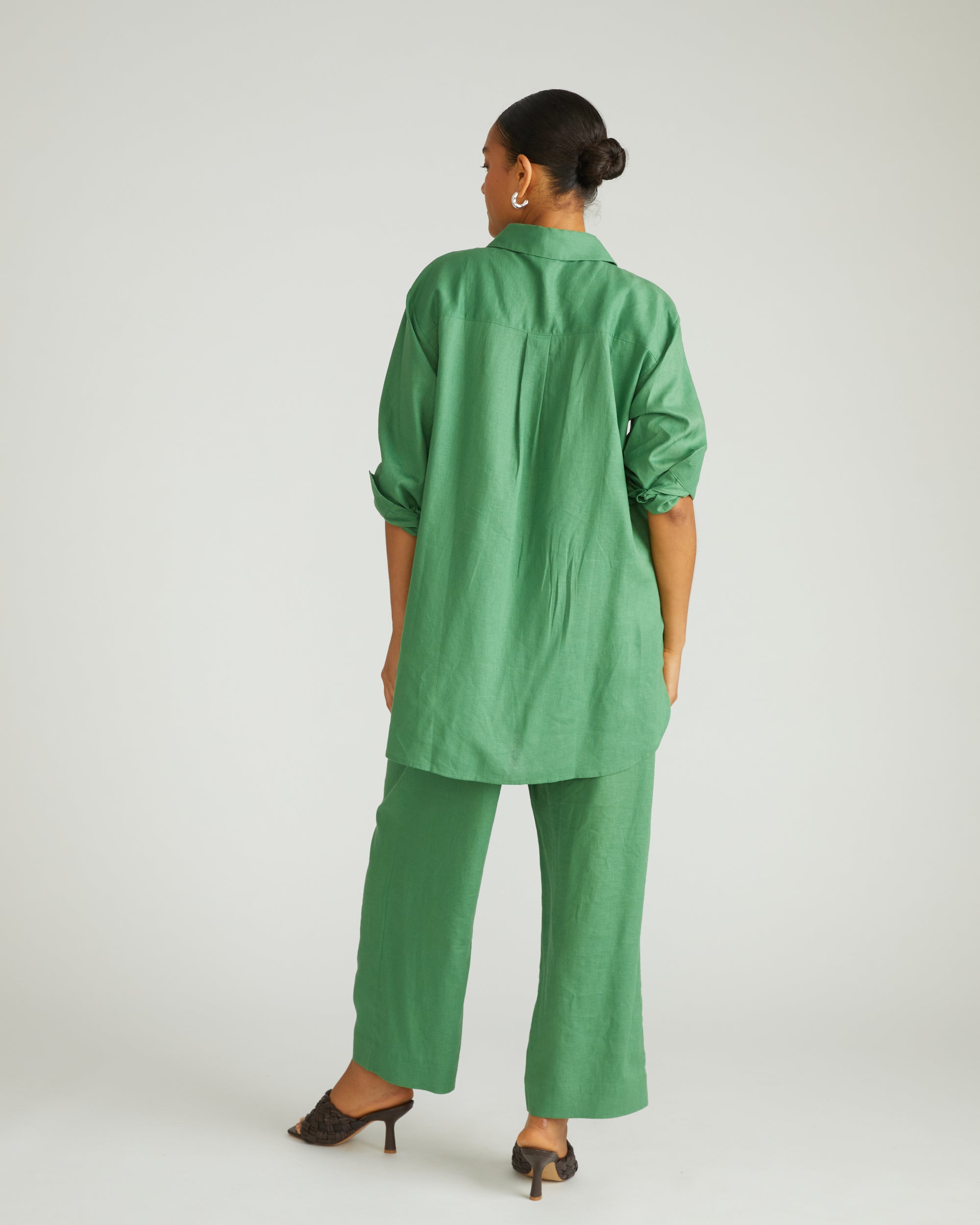 Dawn Linen Hi Low Tunic - Clover