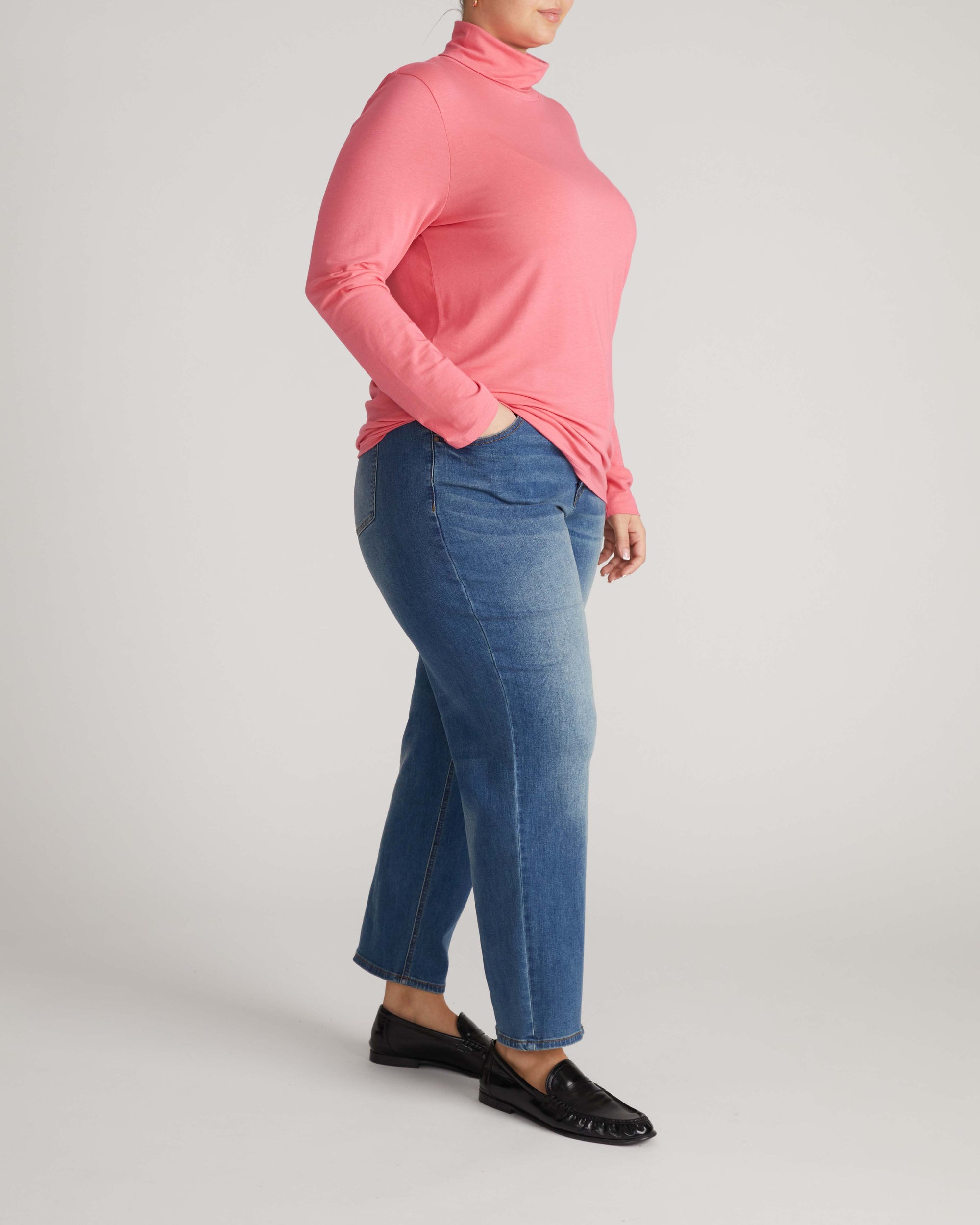 Close Fit Turtleneck - Rapture Rose | Plus Size & Straight Size Women's Fashion | Universal Standard