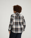 Maine Stretch Flannel Shirt - Black/White Ashton Plaid