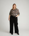 Maine Stretch Flannel Shirt - Chocolate Ikat Jacquard | Plus Size & Straight Size Women's Fashion | Universal Standard