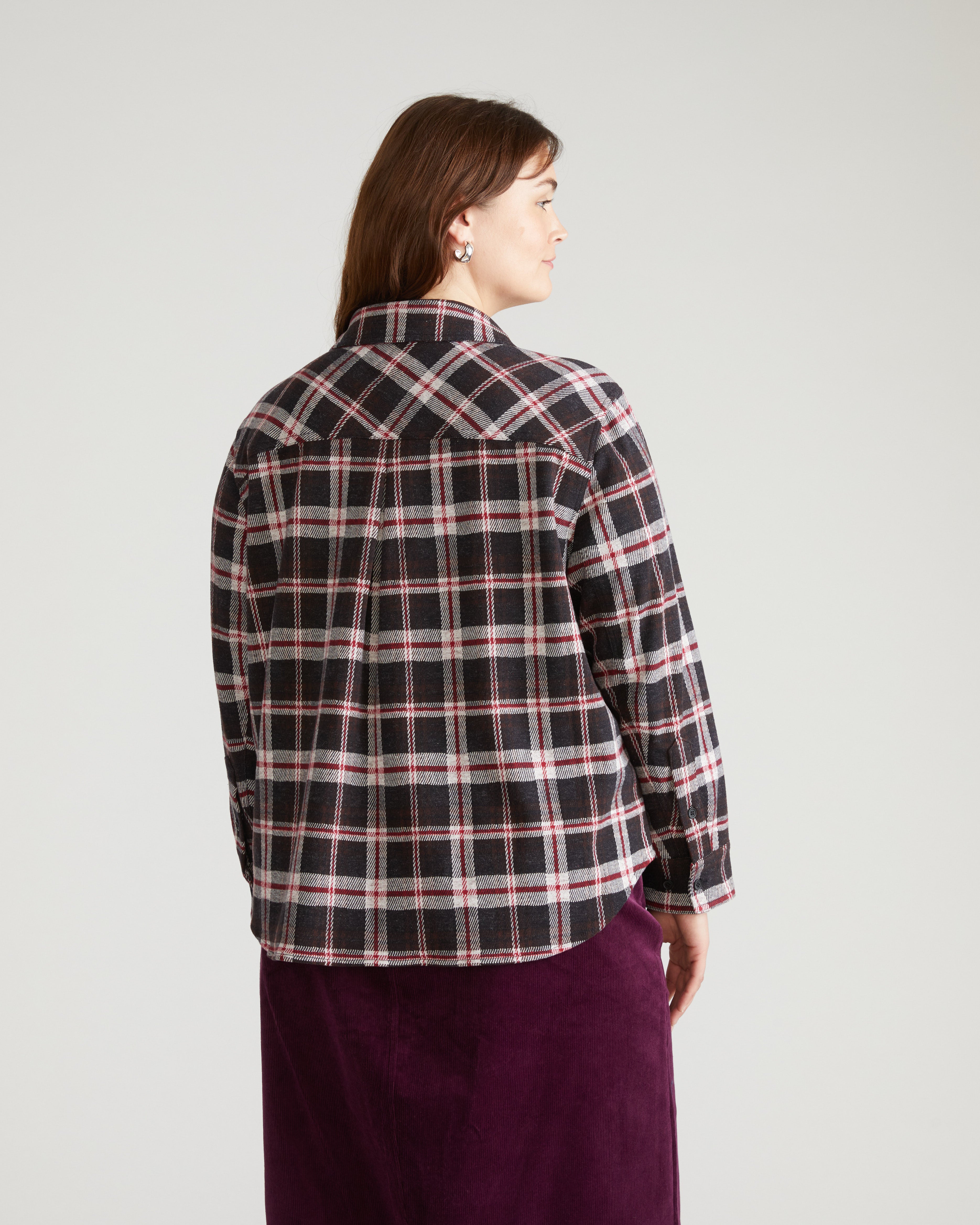 Maine Stretch Flannel Shirt - Poppy Plaid – Universal Standard