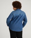 Minimalist Stretch Cotton Chambray Shirt - Woodstock Indigo