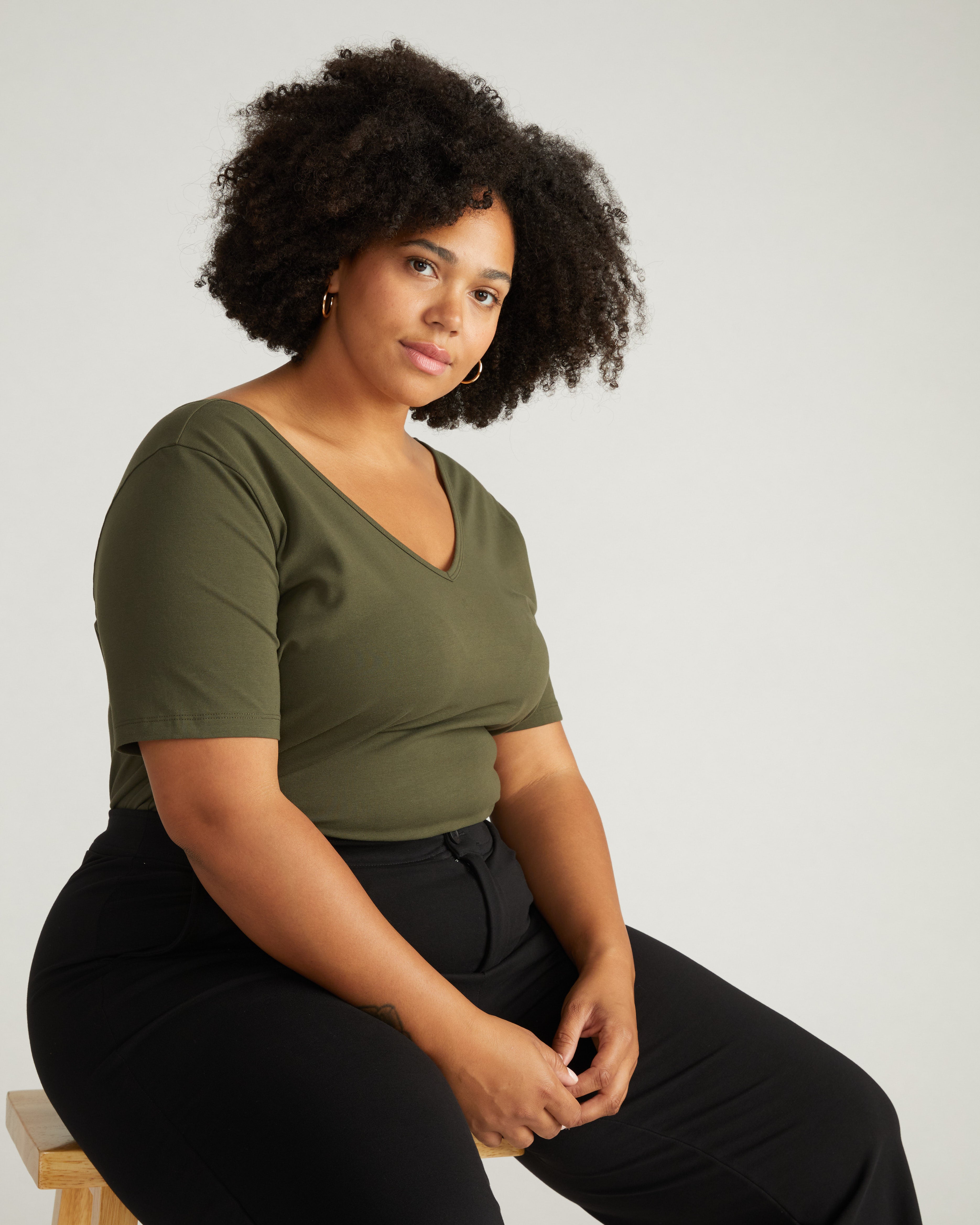 Double V Tee - Nori – Universal Standard