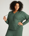 TravelKnit V Neck Hoodie - Conifer