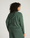 TravelKnit V Neck Hoodie - Conifer