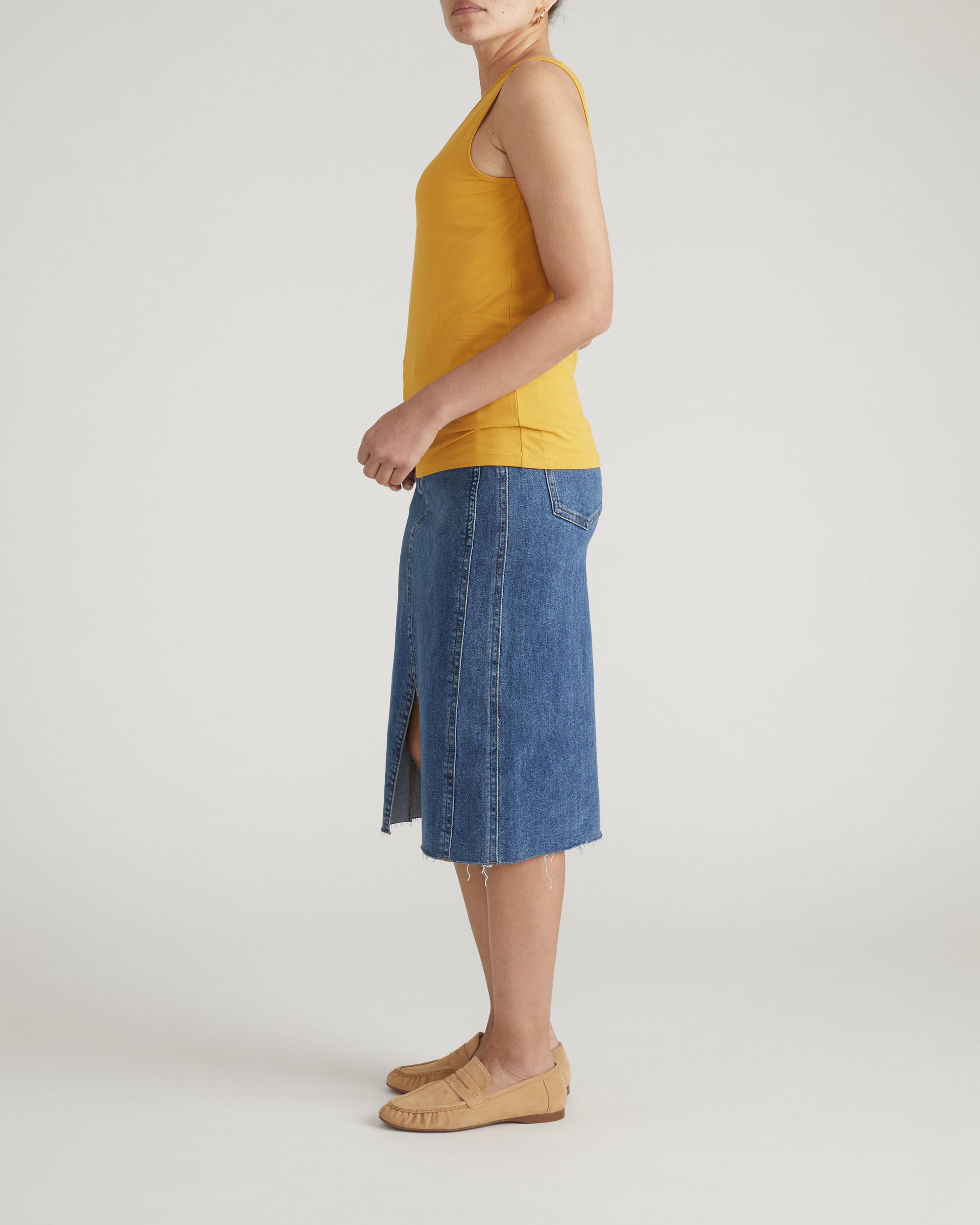 Double V Tank - Goldenrod | Plus Size & Straight Size Women's Fashion | Universal Standard