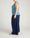 Double V Tank - Ink Blue/White Stripe | Plus Size & Straight Size Women's Fashion | Universal Standard