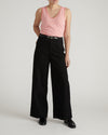 Double V Tank - Portrait Pink/White Stripe