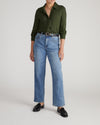 Elbe Liquid Jersey Shirt Classic Fit - Coratina Green | Plus Size & Straight Size Women's Fashion | Universal Standard
