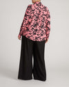 Elbe Liquid Jersey Shirt Classic Fit - Pink Sgraffito Print | Plus Size & Straight Size Women's Fashion | Universal Standard